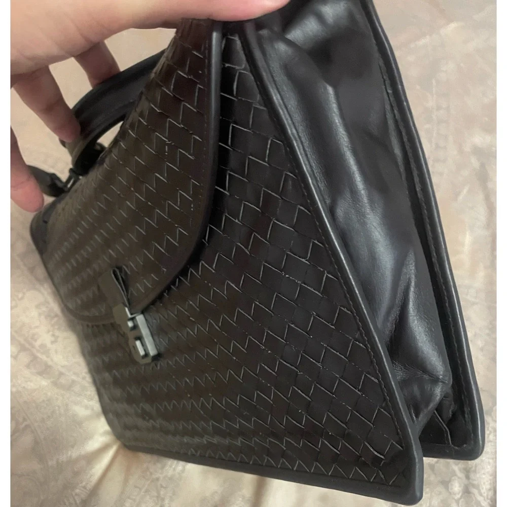 Bottega Veneta Mens Brown Briefcase