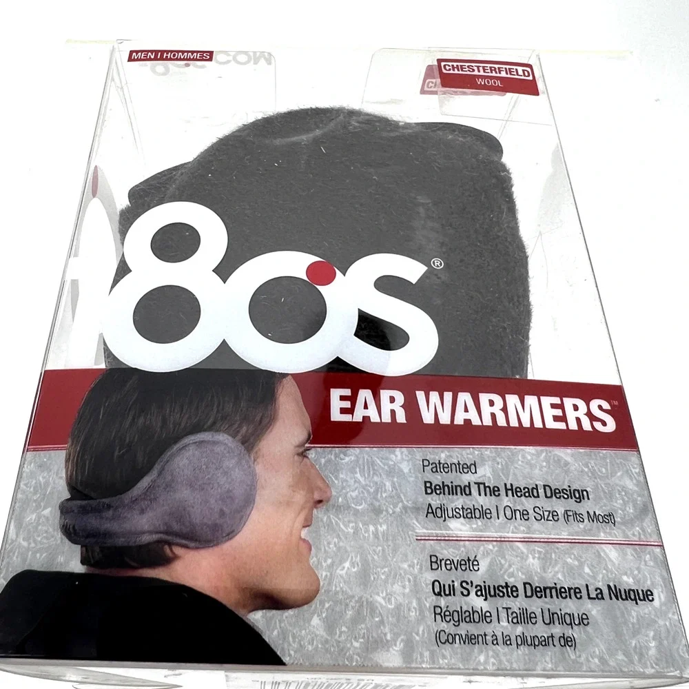 180s Chesterfield Wool Behind the head Ear Warmers 1 pair One Size Java