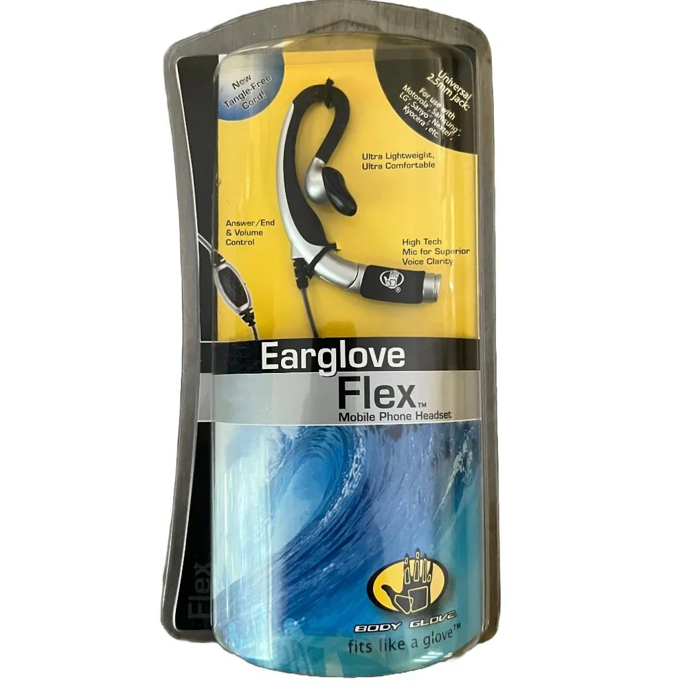 Body Glove Earglove Flex Mobile Phone Headset Silver and Black New