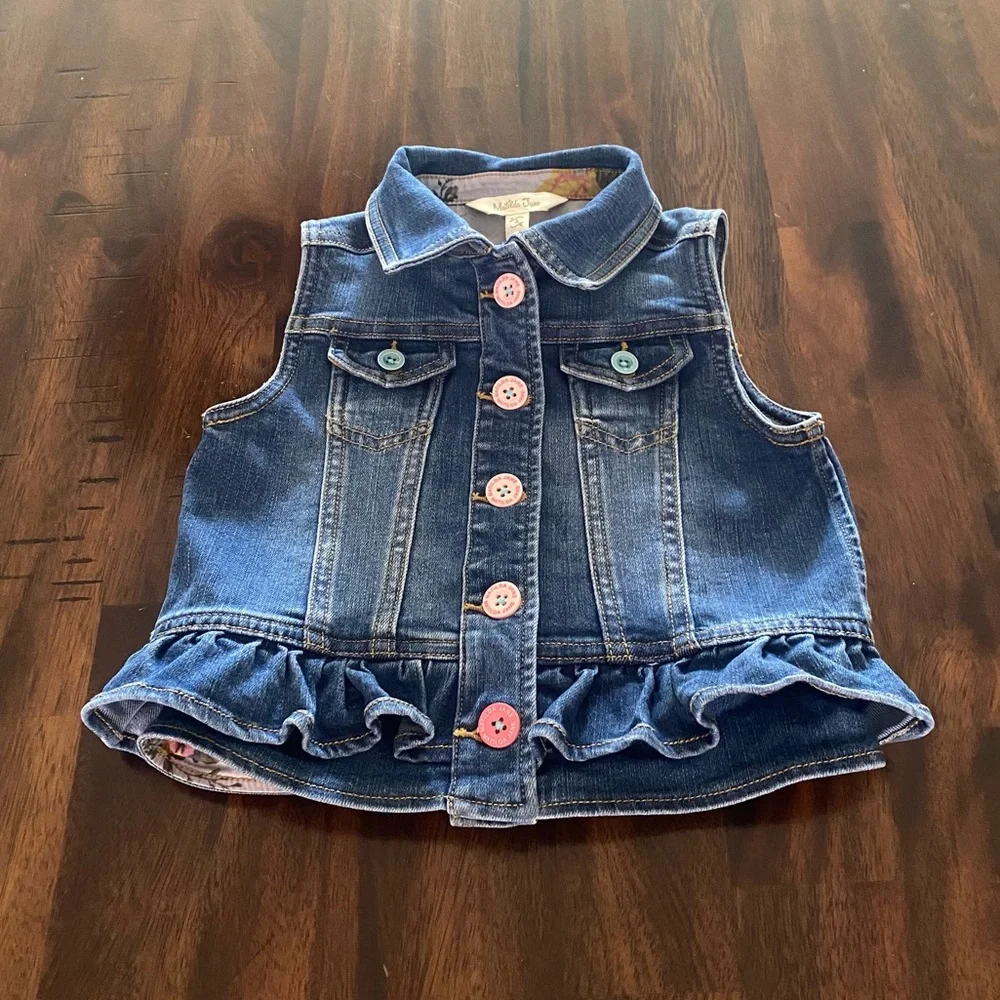 Matilda Jane Girls Denim Ruffles Vest