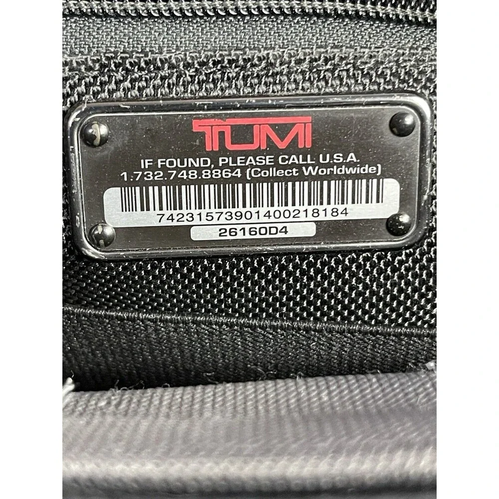 TUMI Black Ballistic Nylon Expandable Laptop Bag
