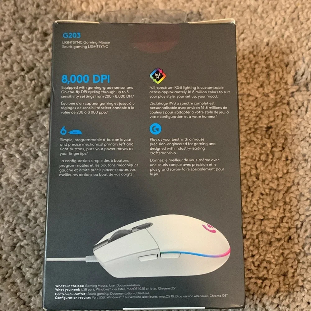 Logitech g203 wired mouse