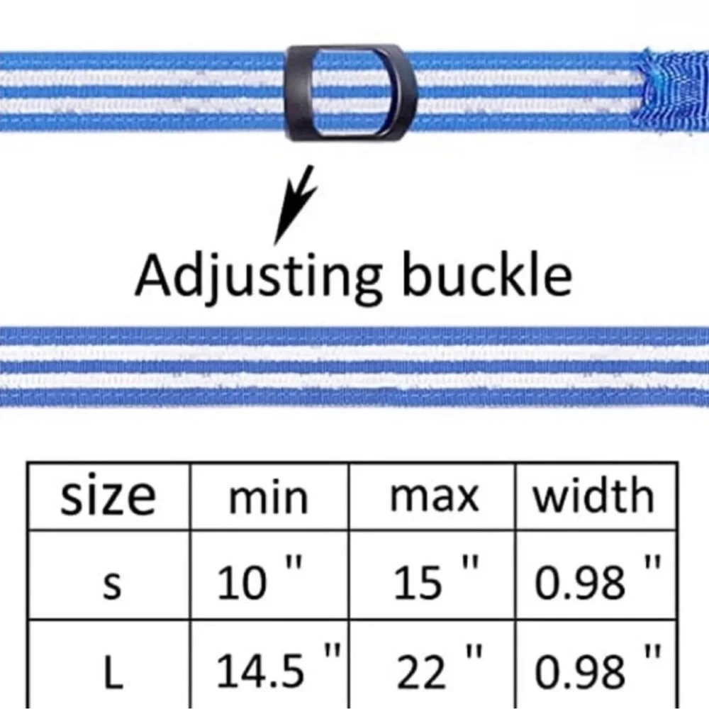 BLUE LIGHT UP DOG COLLAR LEASH SIZE SMALL