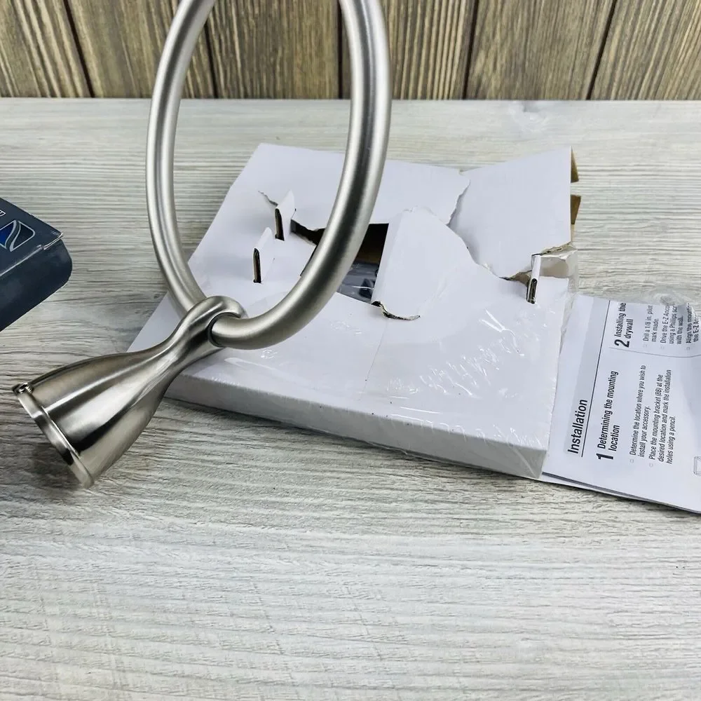 Glacier Bay Builders Towel Ring Brushed Nickel New