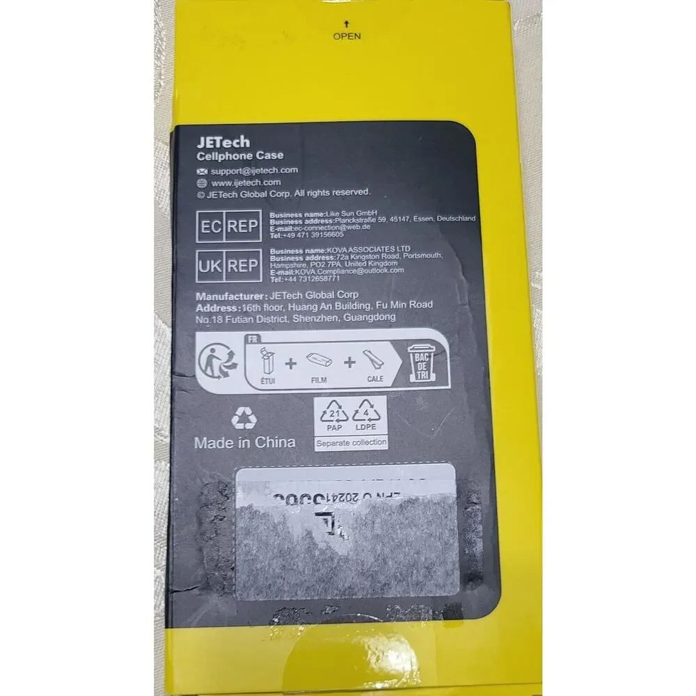 JETech Case for iPhone 15 Pro Max Shock-Absorption Bumper Cover HD Clear Glitter