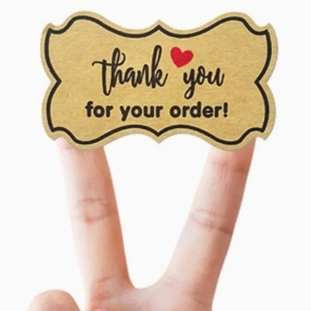 50 THANK YOU FOR YOUR ORDER Kraft Sticker 2