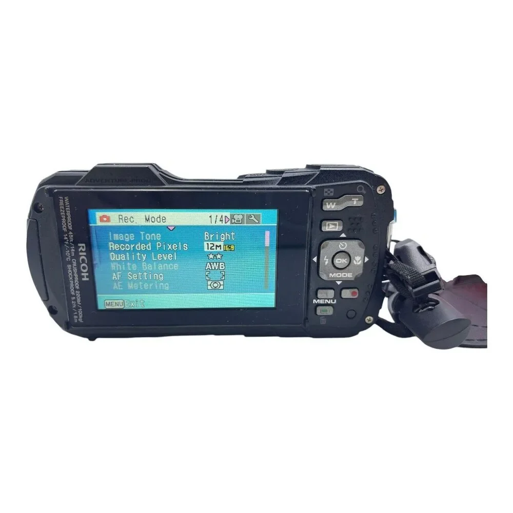 RICOH WG-60 16.0 MP 5X ZOOM RED DIGITAL CAMERA + BATTERY WATERPROOF TESTED