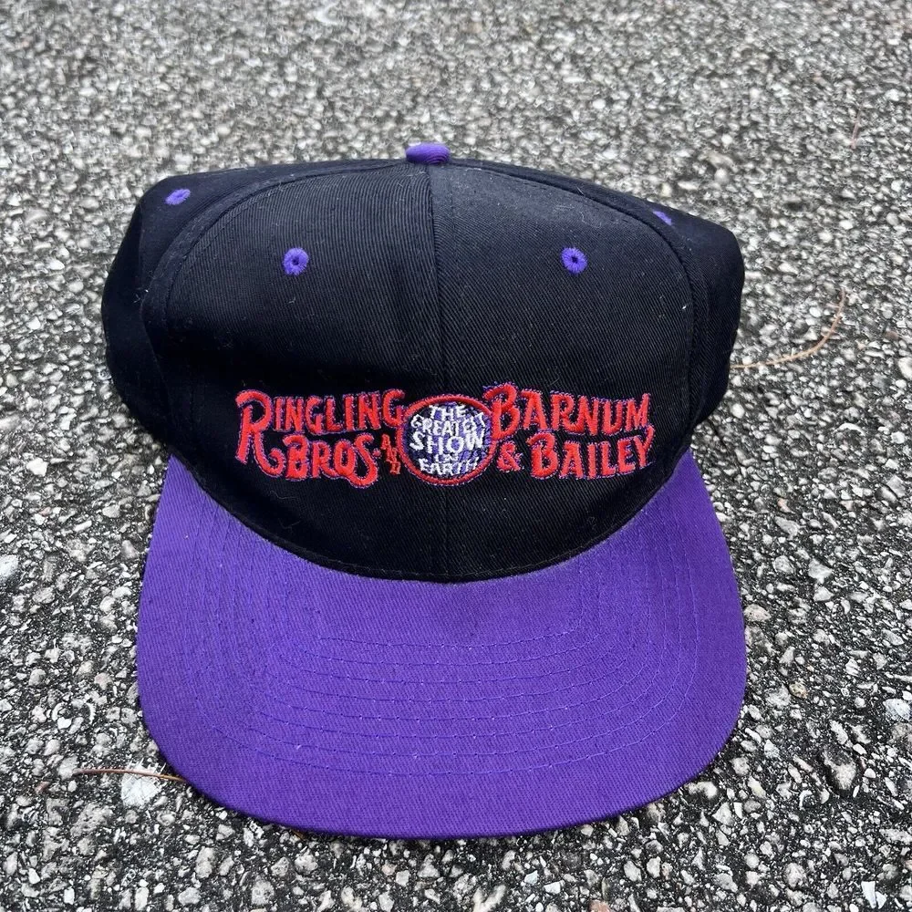 Vintage Ringling Bros and Barnum & Bailey Circus snapback Purple Black