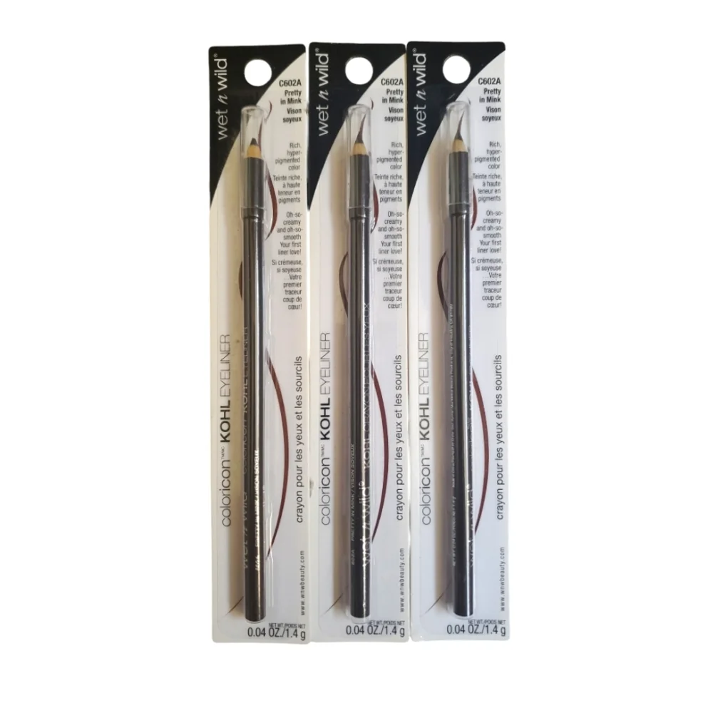 (3) Wet n Wild Color Icon Kohl Eye Liner Pencil 602A Pretty in Mink