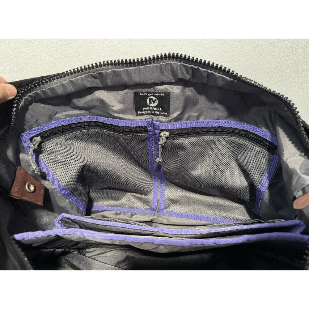 MERRELL Dayender 2 Duffel Tote Bag Black Water Resistant Laptop Pocket Zipper
