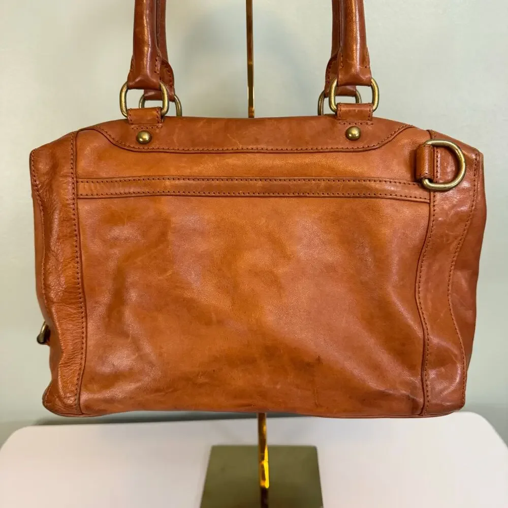 Rebecca Minkoff Mini Morning After Bag MAB Leather Satchel Handbag Brown