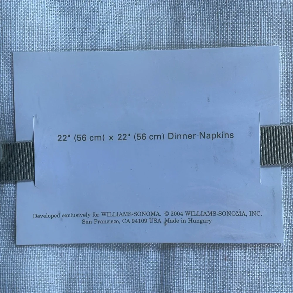 Williams Sonoma sets napkins