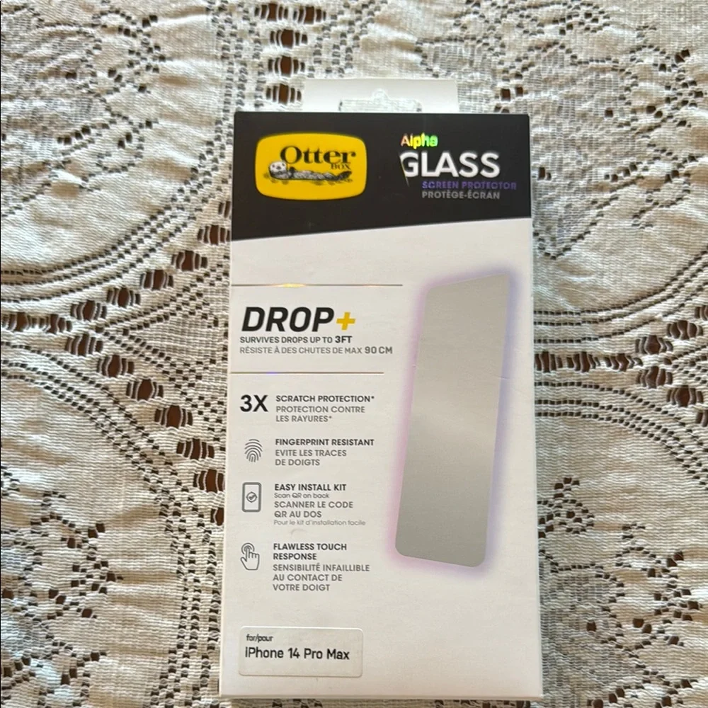 OtterBox Alpha Glass Screen Protector for iPhone 14 Pro Max - Clear