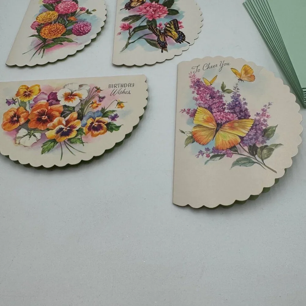 Vintage Greeting card partial set original box 60s 70s