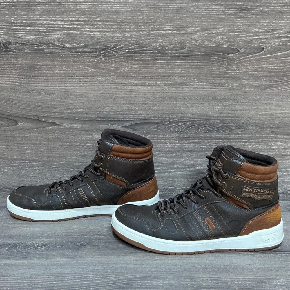 Levi’s Men’s 520 BB HI X High Top Sneakers Shoes Size 9 Brown Tan Casual Lace Up