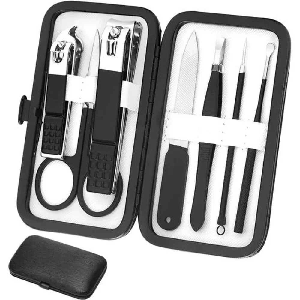 Manicure Set Professional Grooming Kits, Nail Clippers Pedicure Kit 8pcs Nail