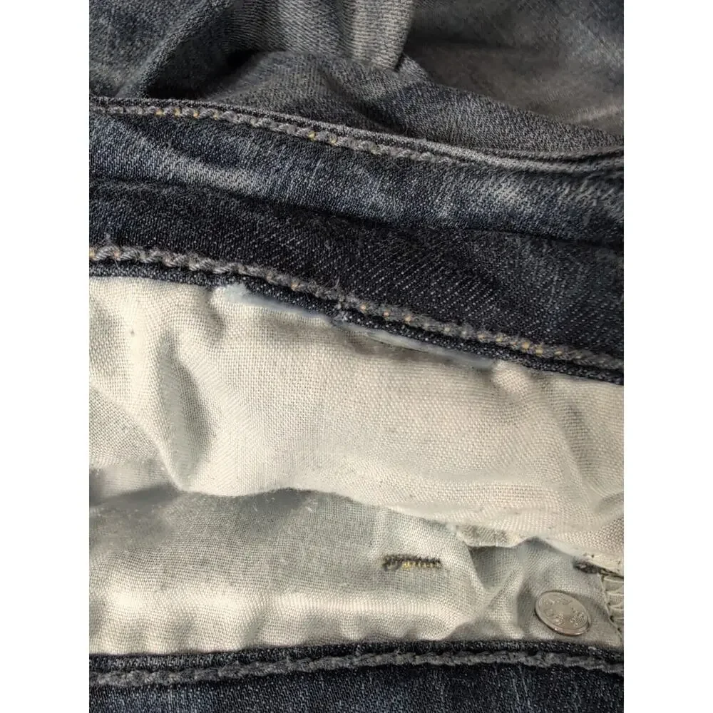 Levi's Denizen Womens Modern Skinny Jeans Blue Dark Wash Mid Rise Denim Size 34W