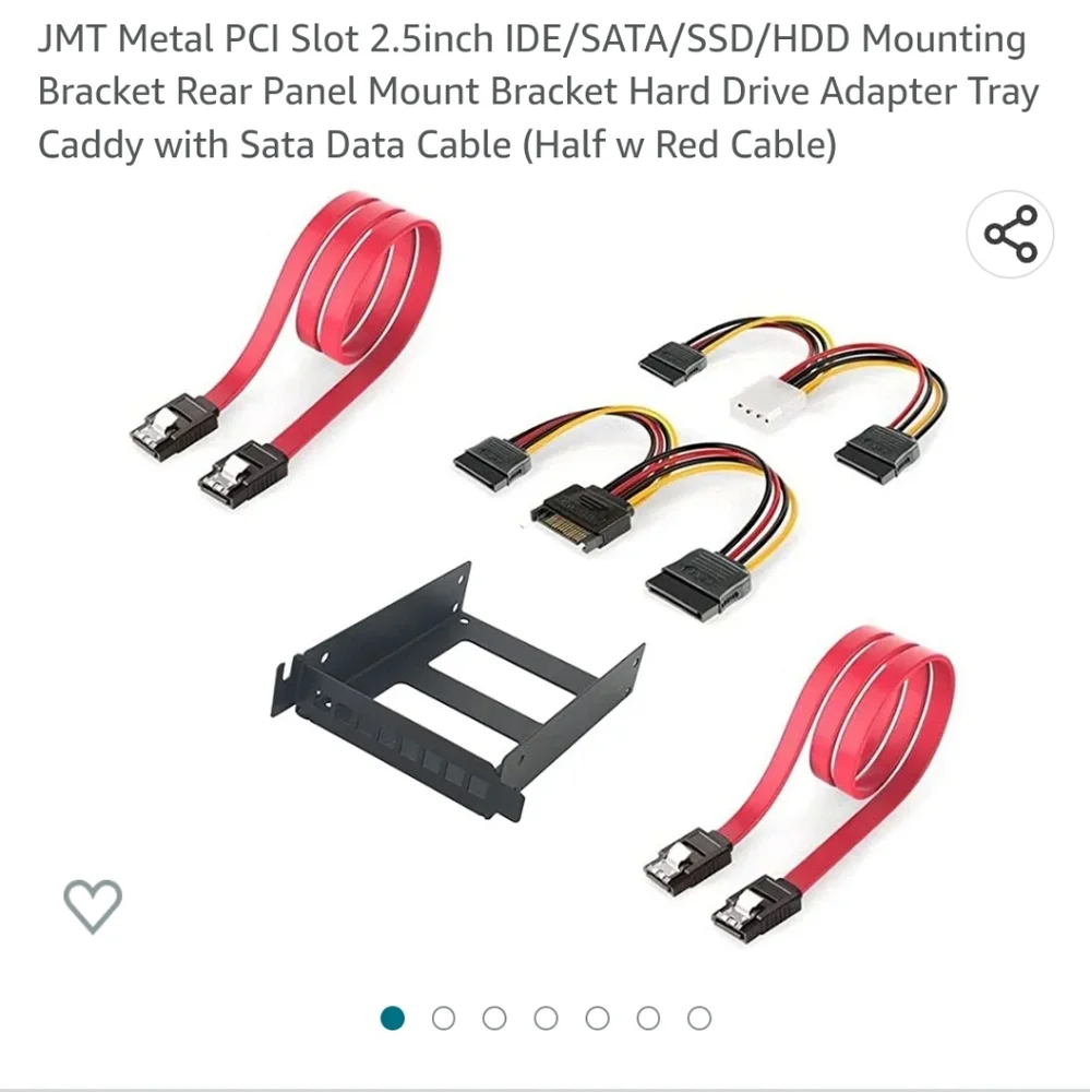 MT Metal PCI Slot Mounting Bracket with Red Cable