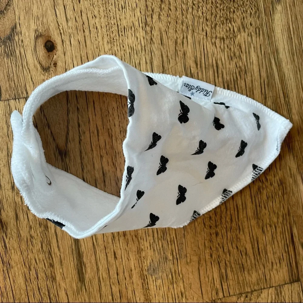 Kiddie Star Baby Girl Bandana Bins 5 Pack Bundle Floral, Hearts, Polka Dot, Pink