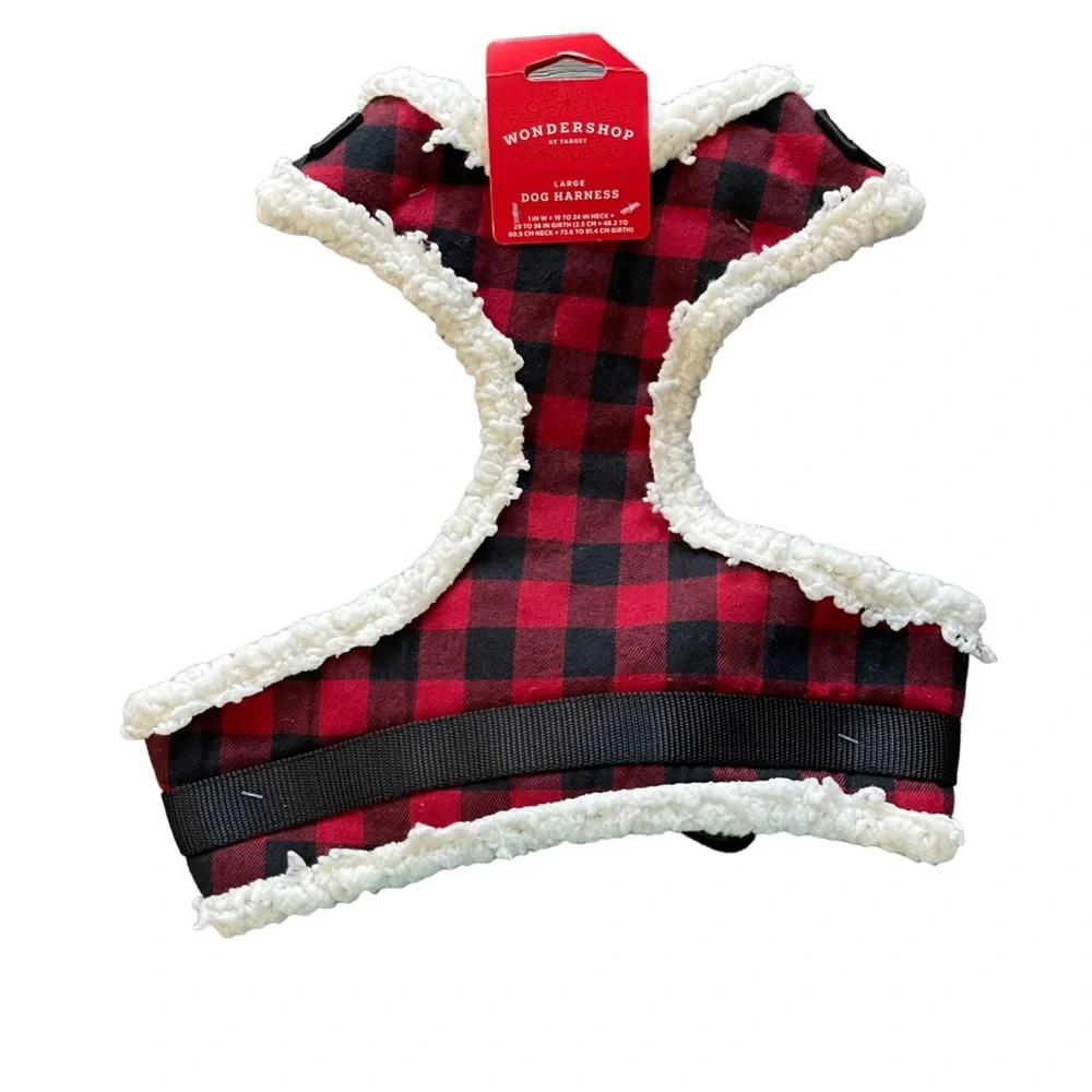 NWT Wondershop Target Buffalo Print Dog Harness Large