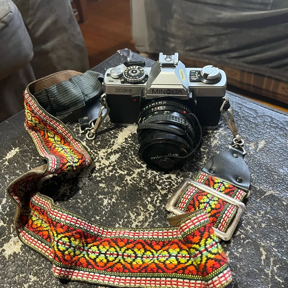 Minolta Vintage Camera with Strap