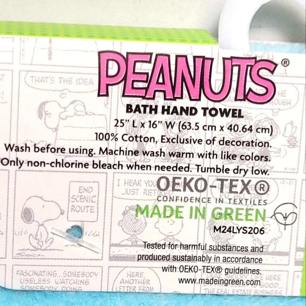 Peanuts Snoopy Easter Basket Blue Hand Towel NWT