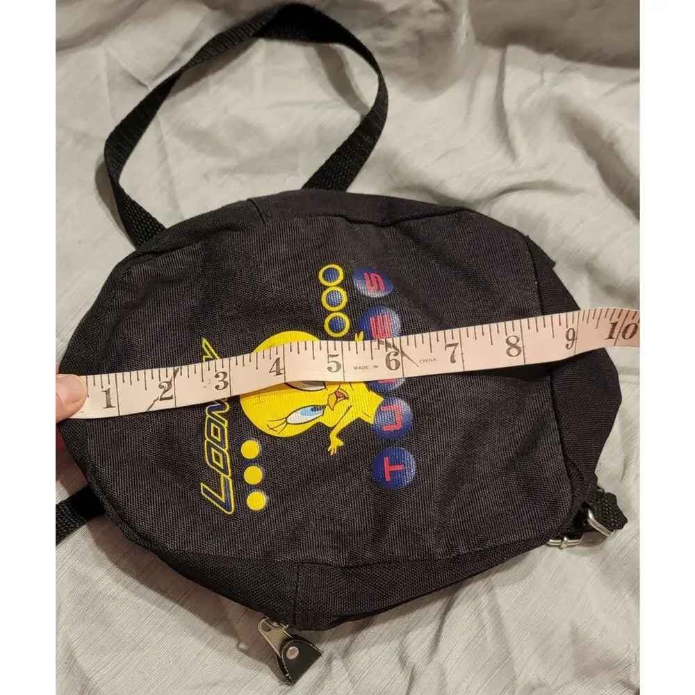 Vintage 90s Y2K Looney Tunes Tweety Bird Backpack Bag 1999 Blue Preppy