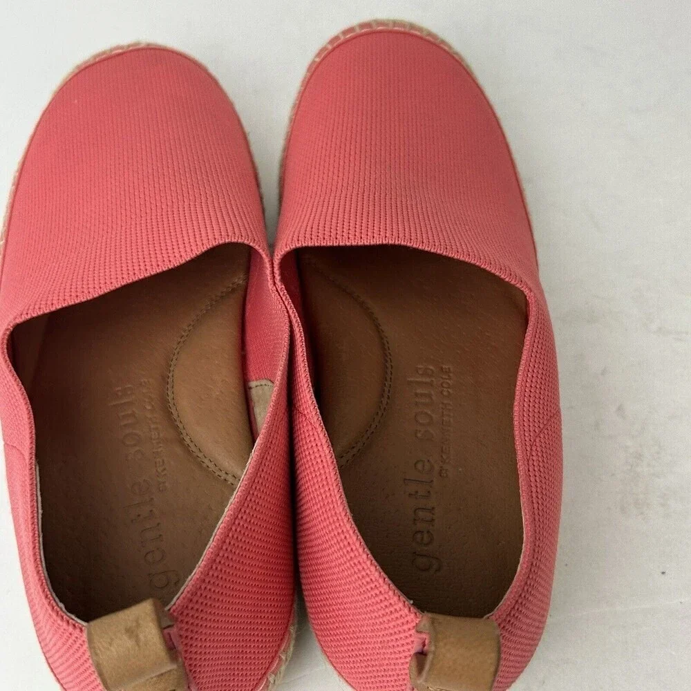New Gentle Souls by Kenneth Cole Women's Lizzy Espadrille Flats size 6 Pink Shoe