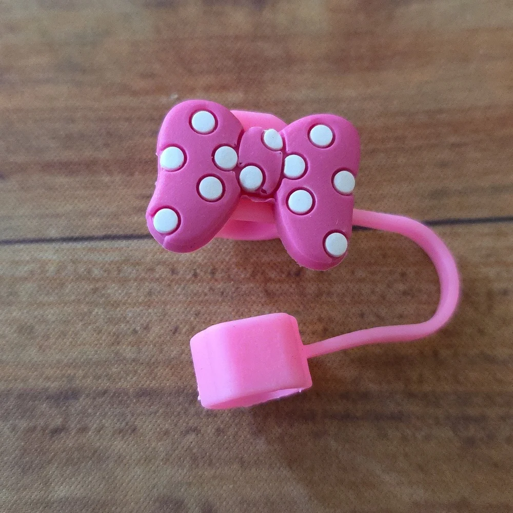 Bow Straw Topper Silicone 10mm/0.4 in Cap Accessory