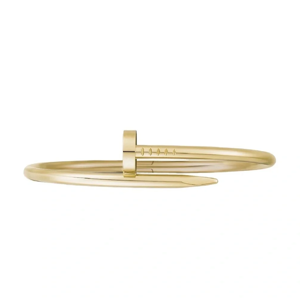 Generic Nail Cuff Bangle Bracelet in Gold