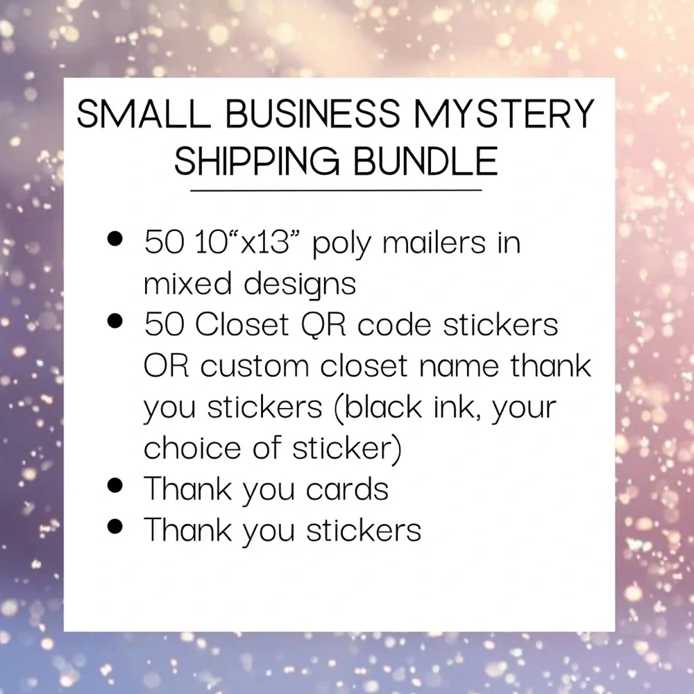 10x13 mystery poly mailers bundle of 50 plus custom stickers & more