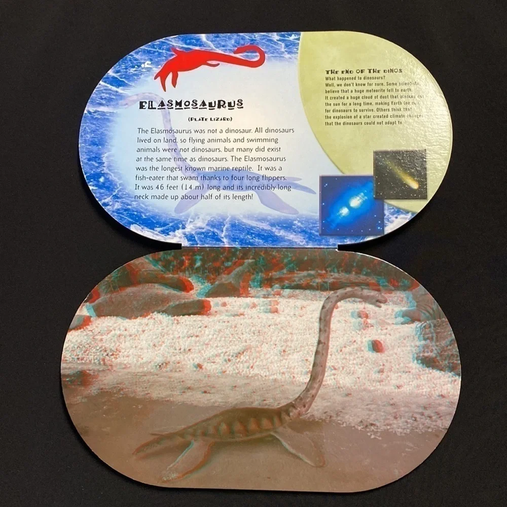 Dinosaur fact book 3D glasses T. Rex learning kids interactive book