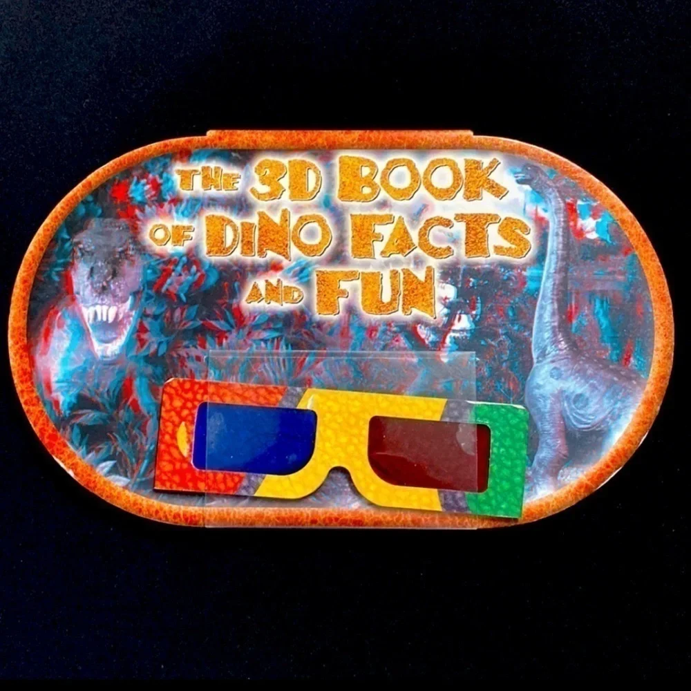 Dinosaur fact book 3D glasses T. Rex learning kids interactive book