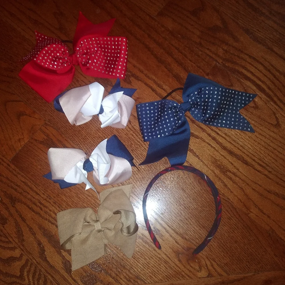 Girls Hair Accessories Bows Headband And Hair Ties