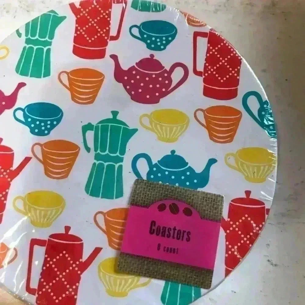 NWT Set of 8 Cardboard Coffee & Tea Coaste…