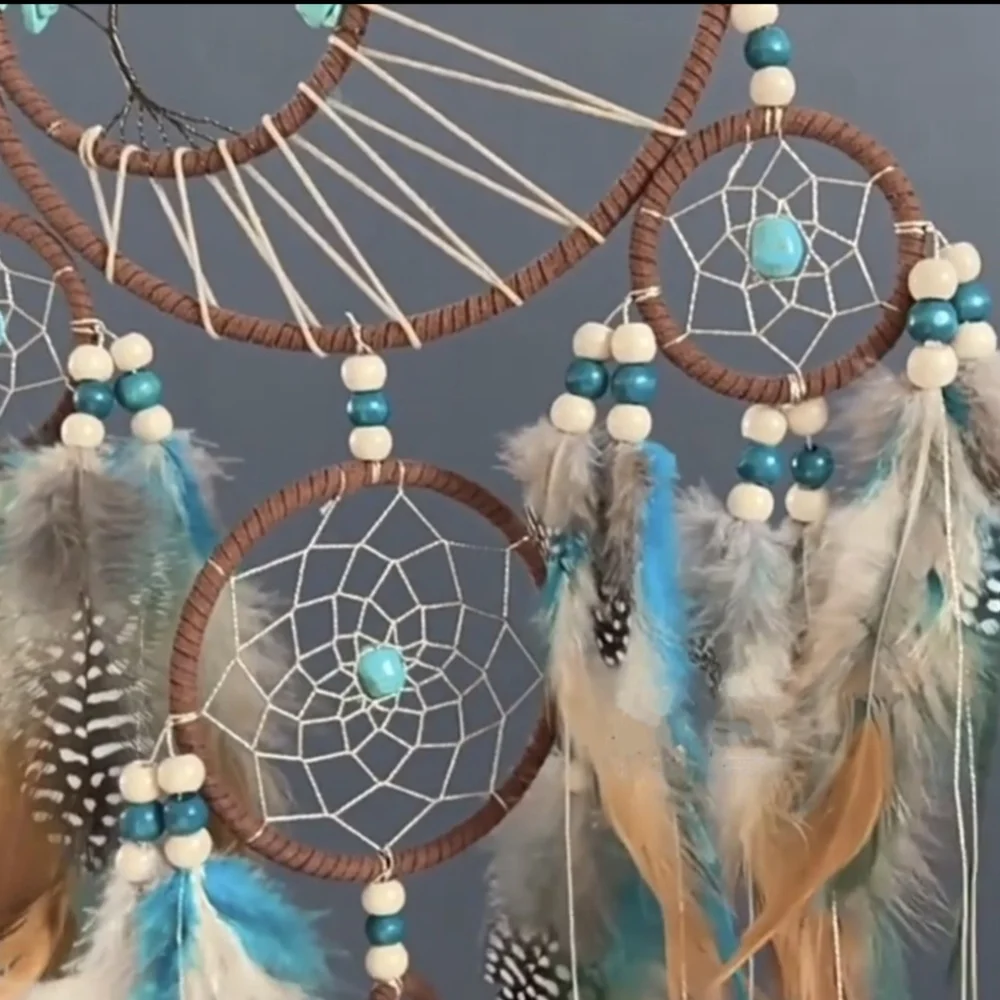 Dream Catcher Turquoise Indian Ojo Tree of Life Dreamweaver Oho