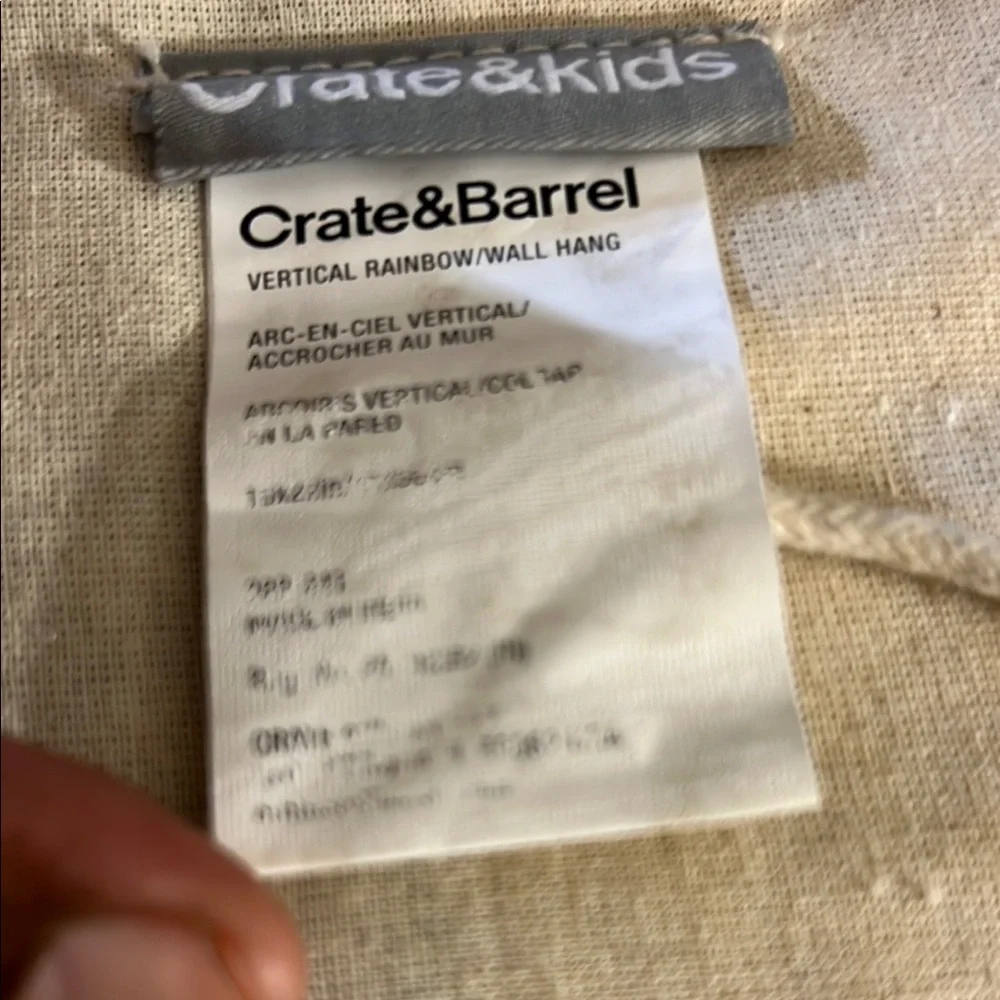Crate&Barrel Vertical Rainbow Wall Hanging