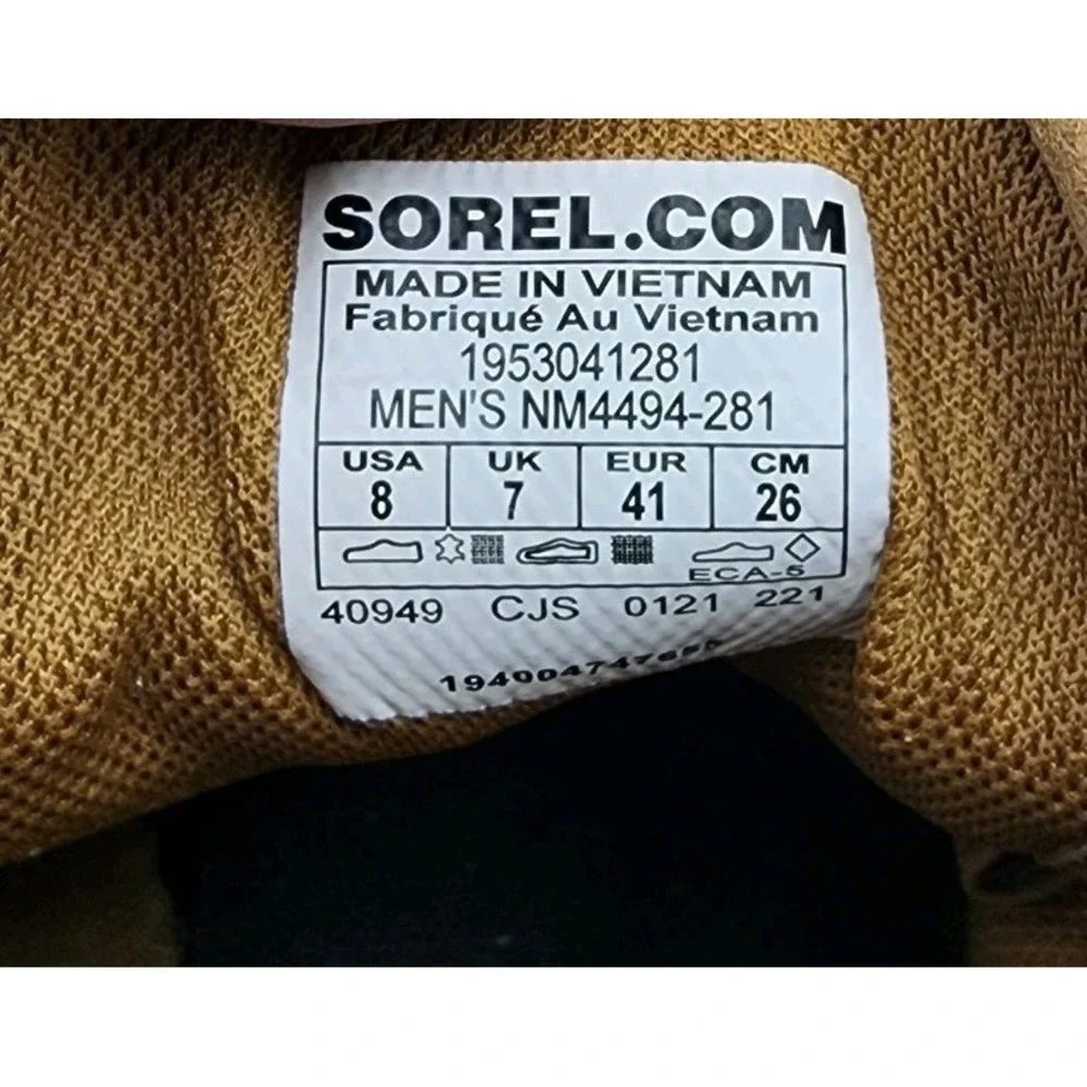 Men's Sorel Caribou OTM Chukka Waterproof Boots Shoes Size 8 Tan/Brown