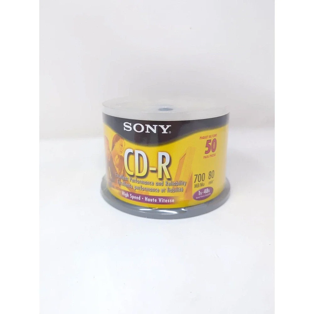 Sony CD-R 50 Pack of High Speed Recordable CDs 700 MB 80 Min 1X-48X Sealed New
