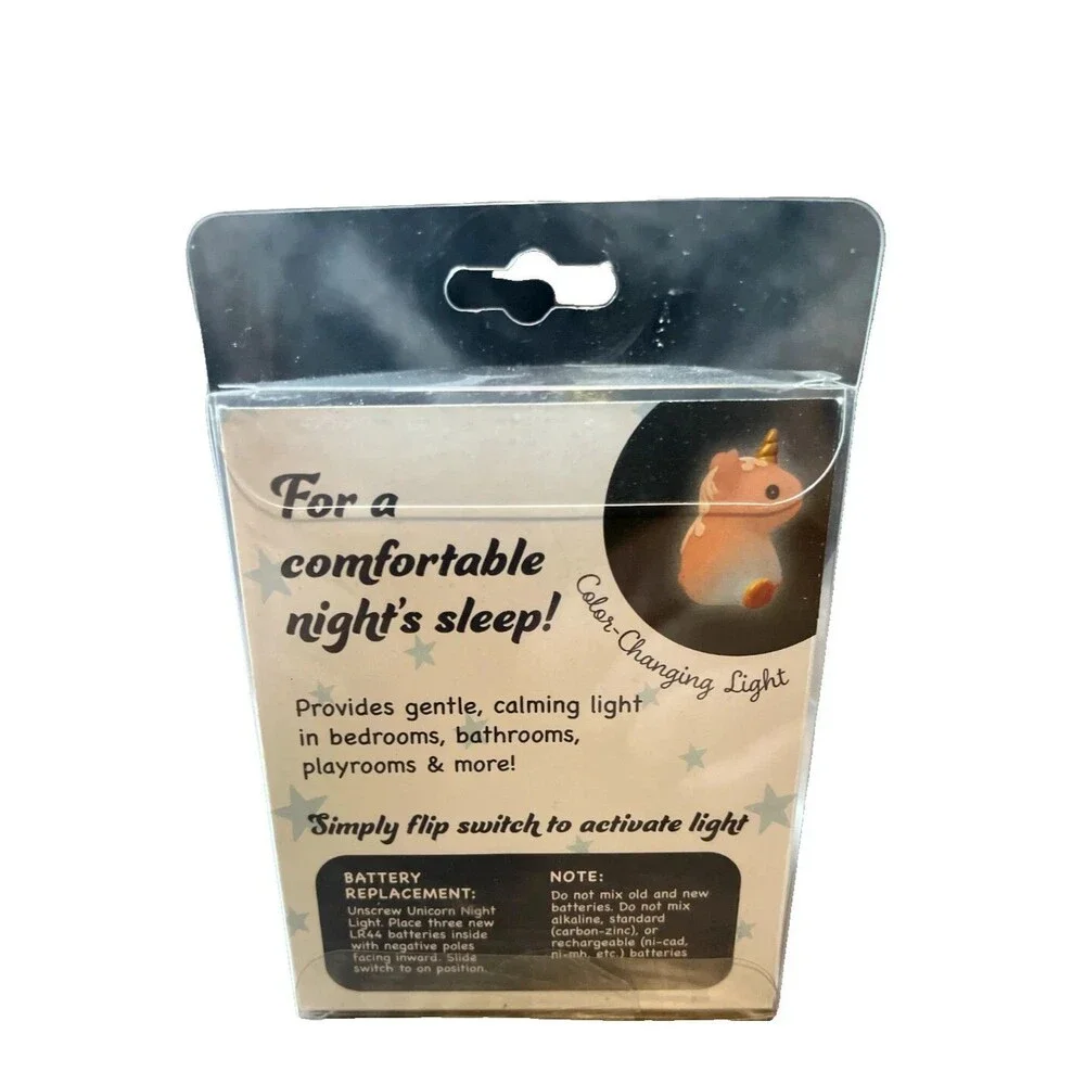 Evriholder Unicorn Night Light Pink Mane Calming Design Playroom Bedroom Gift