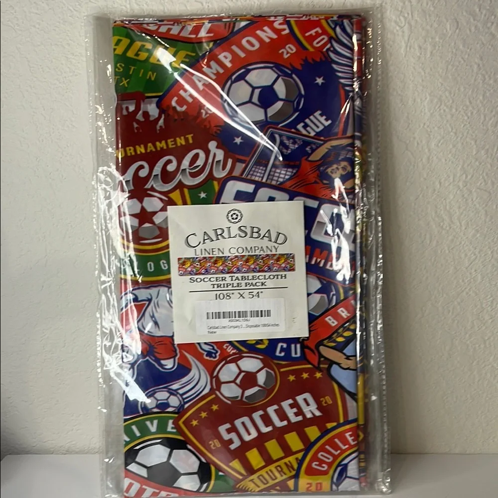Carlsbad Linen Company Disposable Soccer Tablecloths Triple Pack