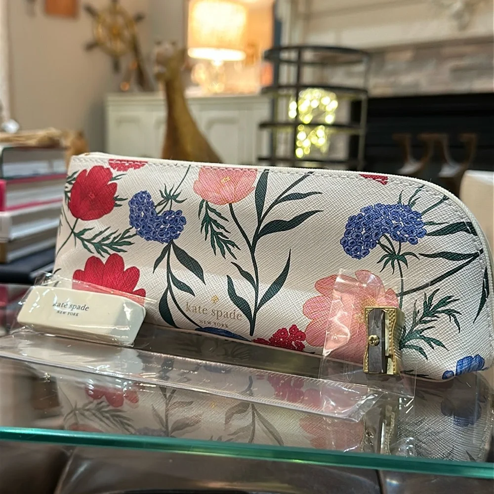 Authentic Kate Spade ♠️ New York “Blossom” Pencil Case w/Accessories, NWT