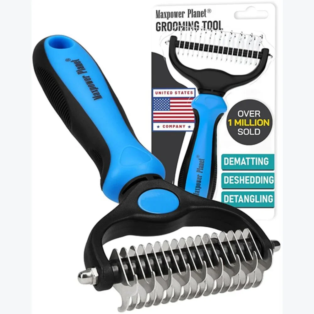 Pet Grooming Rake – Deshedding Tool for Long Hair, Reduces Shedding 95%