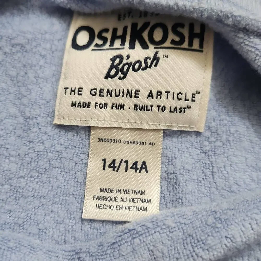 OshKosh B'Gosh Girls Size 14 Blue Supersoft Shine Together Skimmer Sweatshirt