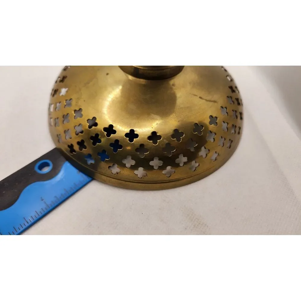 Vintage Boho‎ Brass Pedestal Bowl 6