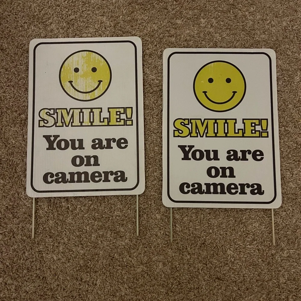 2 Pack Smile You’re On Camera Yard Sign
