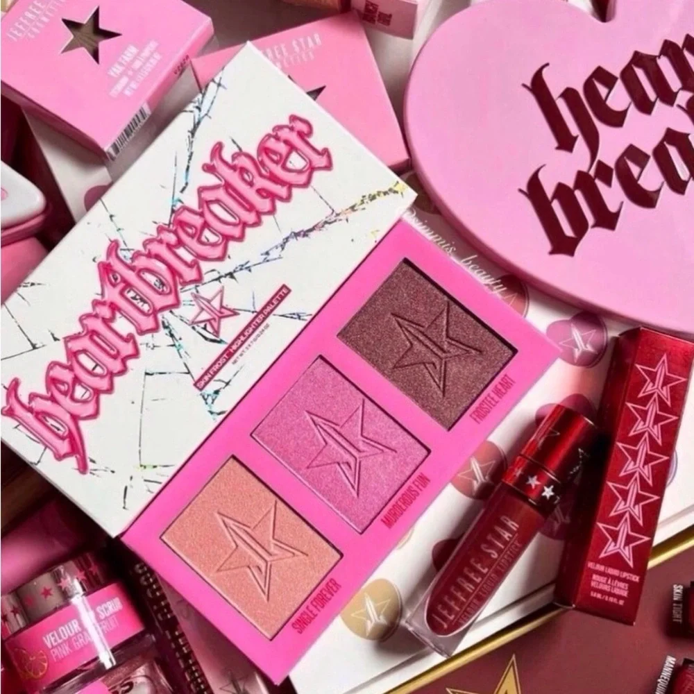 💔 Jeffree Star Cosmetics “Heartbreaker” Skin Frost Highlighter Palette 💔