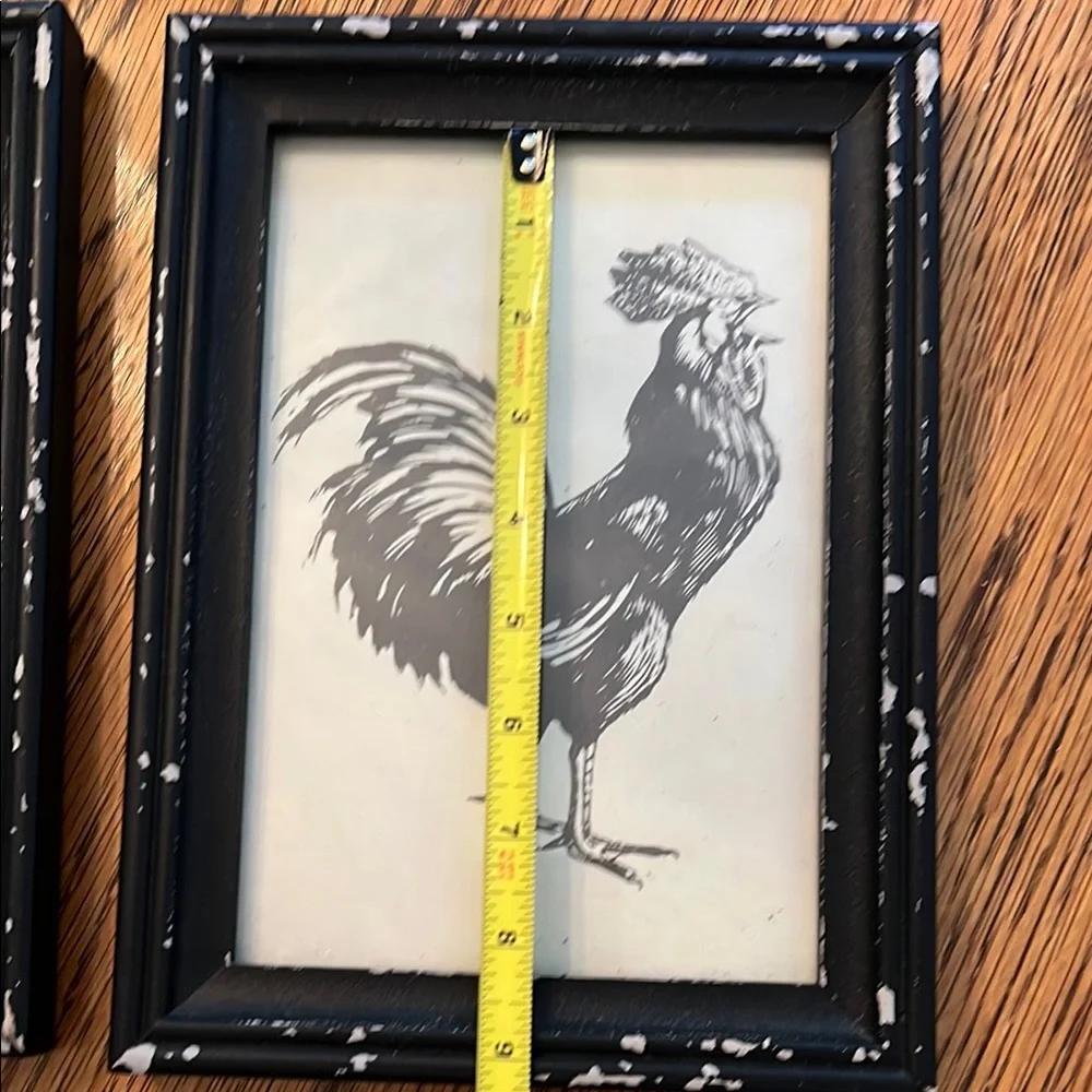 Black Rustic Farmhouse Picture Frames with Vintage Animal Photos