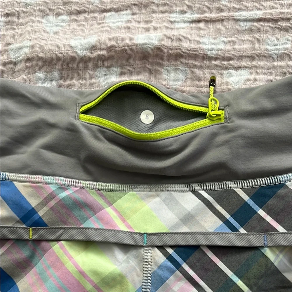 lululemon athletica Multicolor Plaid Athletic Shorts