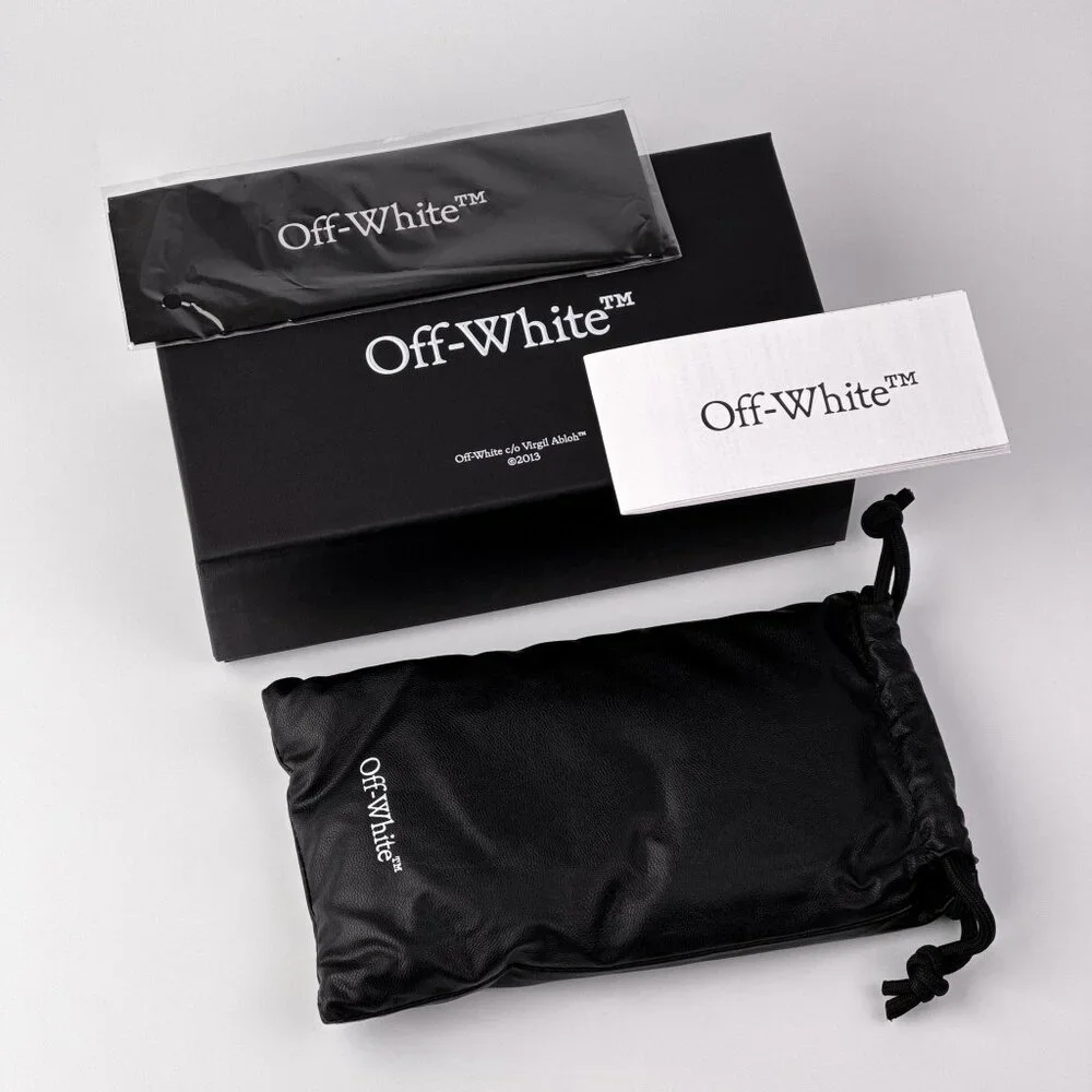 Off-White CHARLOTTE Men Sunglasses Black Rectangle Frame I Model OERI138 1007